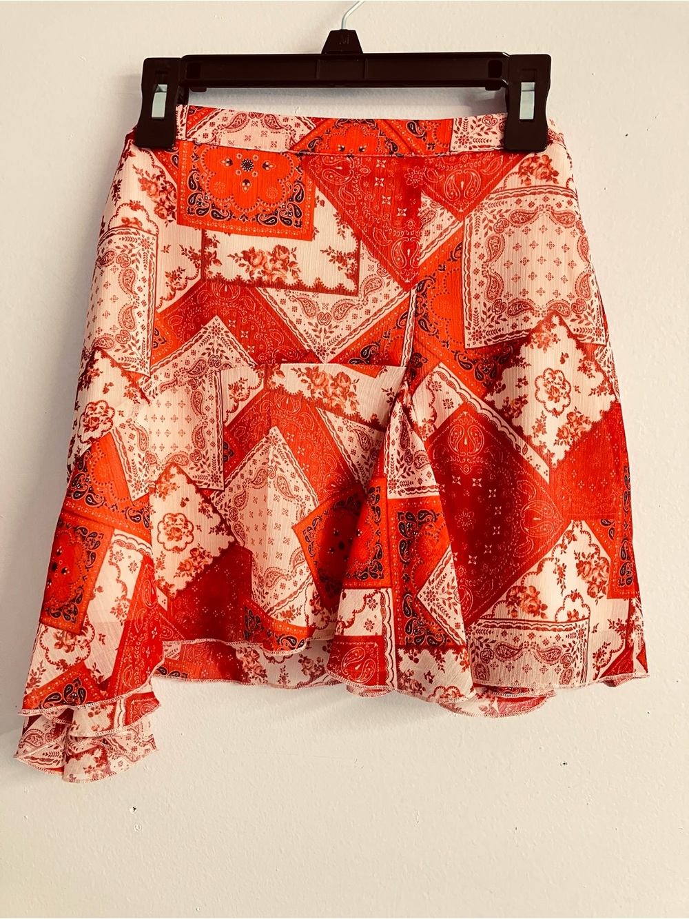 Women’s Asymmetric Flouncy Skirt, XXS/00, “Pink Coral”, NWT